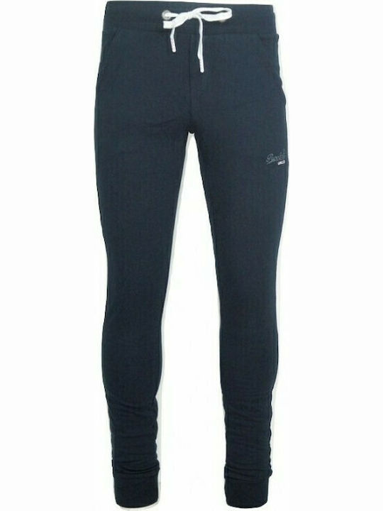 Sweatpants with Elastic Navy Blue
