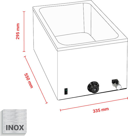 Bartscher Електрически Бен Мари 1.2kW с Капацитет GN1/1