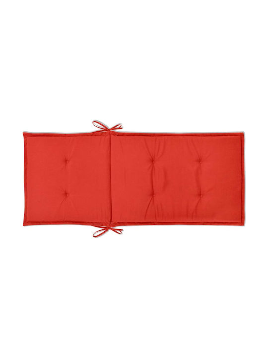 vidaXL Wasserdichtes Gartenstuhlkissen mit Rückenlehne Rote 2 Stück 120x50cm