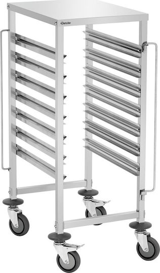 Bartscher Küchenwagen für gewerbliche Küche für 7 Tabletts H101xB45xT62cm
