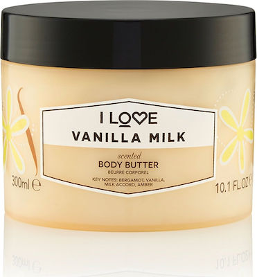 I Love Cosmetics Vanilla Milk Body Butter Hidratant Untură pentru Corp cu Aromă de Vanilie 300ml