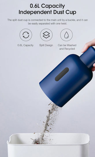 Deerma DX1000W Electric 2 in 1 Stick & Handheld Vacuum 600W Blue