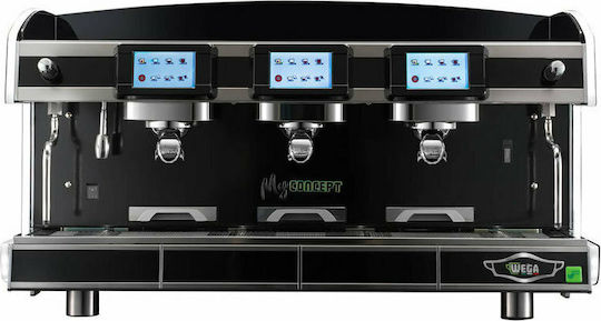 Wega MyConcept EVD Commercial Espresso Machine 3-Group Matt Black W104xD60xH59cm