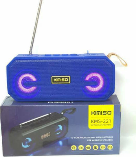 Kimiso KMS-221 Boxă Bluetooth 5W cu Radio și Durată de Baterie până la 4 ore Albastru