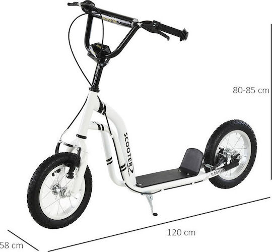 HomCom Kids Scooter Scooter 2-Wheel White