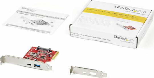 StarTech Κарта PCIe в 2 порта Type-C / USB 3.1