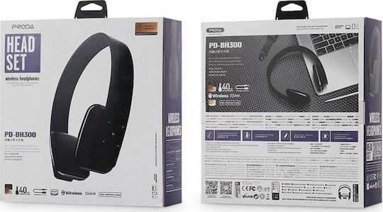 Proda PD-BH300 Ασύρματα Bluetooth On Ear Ακουστικά με 8 ώρες Λειτουργίας Μπεζ