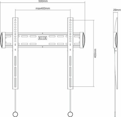 Neomounts NM-W340BLACK Wall TV Mount up to 55" and 50kg