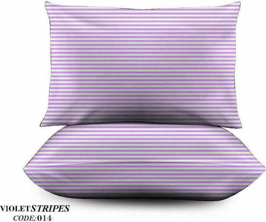 Marwa 42157120 Set Față de Pernă cu plic de acoperire Violet 50x70cm.