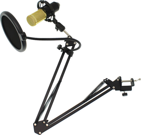 BM-800 Mic Kit Set Kondensatormikrofon XLR Stoßmontiert für Gesang in Yellow Farbe