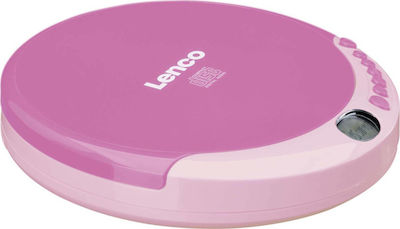 Lenco Φορητό Ηχοσύστημα CD-011 με CD σε Ροζ Χρώμα