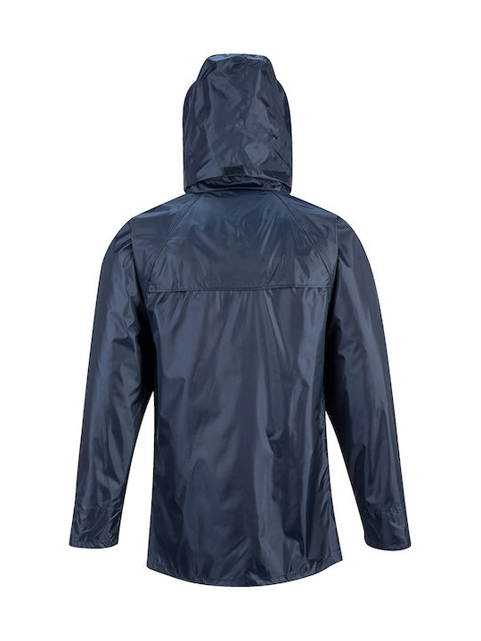 Portwest Waterproof Work Jacket Hooded Navy Blue