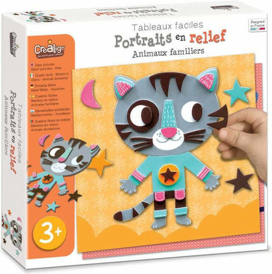 Crealign Kinderhandwerk Bastelsets mit Samt Tieren für Kinder 3+ Jahre alt+ Jahre
