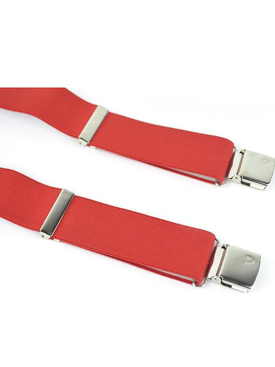 Victoria Suspenders Monochrome Red