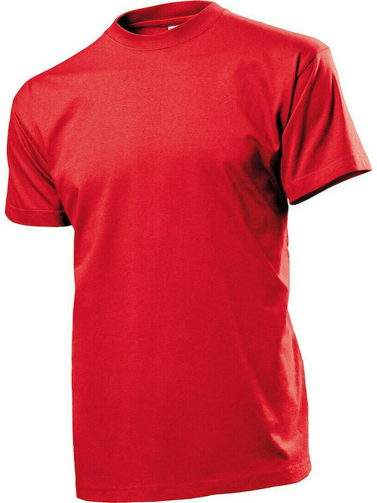 Stedman Comfort-T 185 Ανδρικό Διαφημιστικό T-shirt Κοντομάνικο Scarlet Red