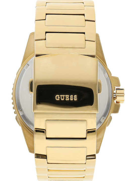 Guess Frontier Γυναικείο Ρολόι 48mm Μπαταρίας με Χρυσό Μεταλλικό Μπρασελέ