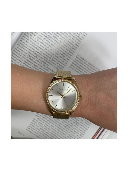 Gregio Bianca Uhr mit Gold Metallarmband