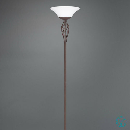 Trio Lighting Rustica Vintage Floor Lamp H180xW33cm. with Socket for Bulb E27 Copper