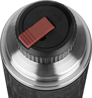 Tefal Senator Flask Sticlă Termos Oțel inoxidabil Fără BPA Negru 1lt cu Cap-Cup K30644
