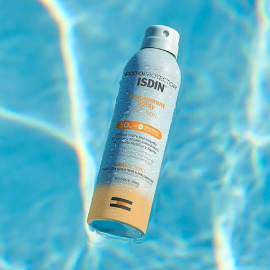 Isdin Fotoprotector Transparent Wet Skin Αδιάβροχο Αντηλιακό Mist για το Σώμα SPF50 250ml
