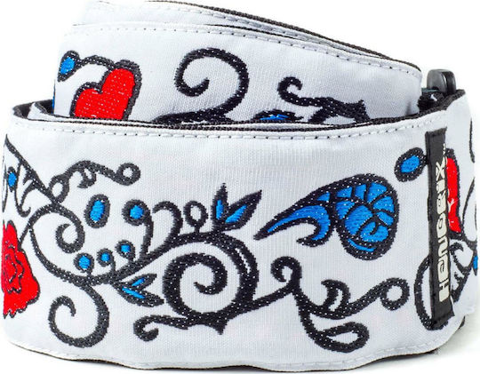 Dunlop Jimi Hendrix Strap Каишка за Китара Бял