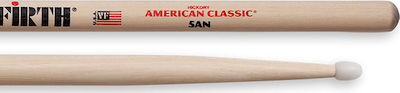 Vic Firth Hickory Μπαγκέτες Ντραμς American Classic 5A με Σχήμα Μύτης Drop