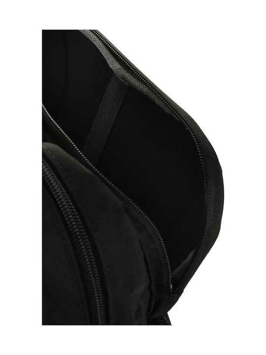 Fabric Shoulder / Crossbody Bag Charlie II with Zipper & Adjustable Strap Black 20.5x10x35cm 83460-01