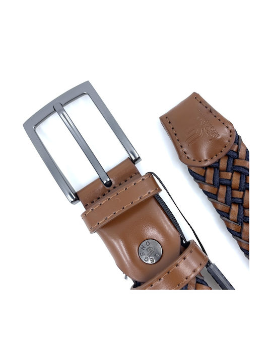 Men's Belt Leather Knitted Multicolored