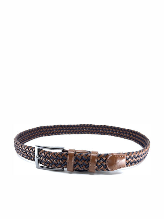 Men's Belt Leather Knitted Multicolored