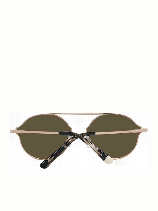 Web WE0198 34G Sunglasses Ροζ Χρυσά with Metal Frame & Brown Lens