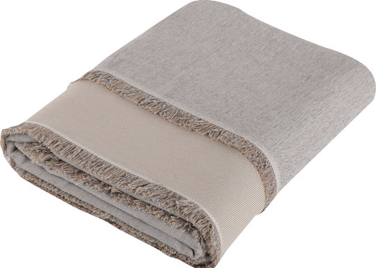Nef-Nef Homeware Nature Decken & Couchdecken Zweisitzer-Sofa Überwurf 170x250cm Grau / Leinen
