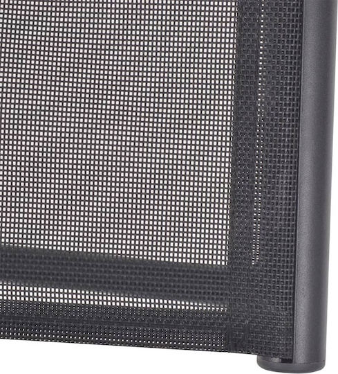 vidaXL Beach Armchair/Sunbed with Aluminum Frame Black