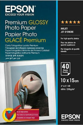 Epson Photo Paper A6 (10x15) 255gr/m² for Inkjet Printers 40 Sheets