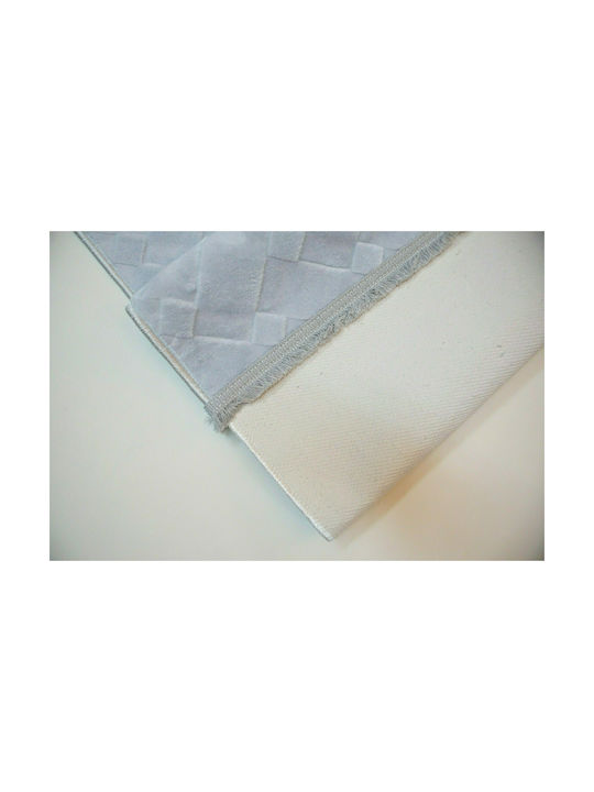 Tzikas Carpets 25170-097 Rug Rectangular with Fringes Deluxe Light Blue