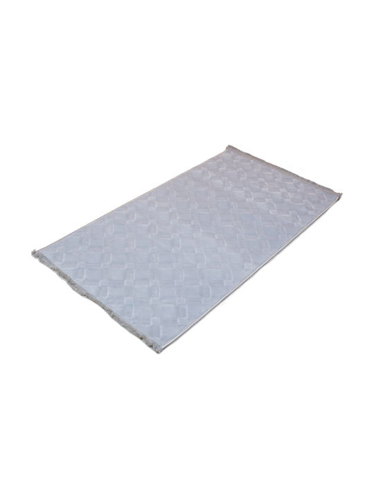 Tzikas Carpets 25170-097 Rug Rectangular with Fringes Deluxe Light Blue