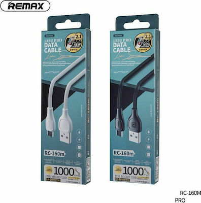 Remax Regular USB 2.0 to micro USB Cable Μαύρο 1m