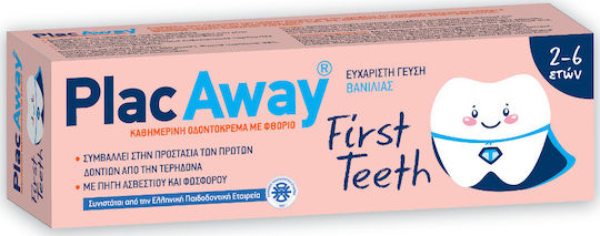 PlacAway First Teeth Baby Toothpaste for 2+ Years with Vanilla Flavor 50ml