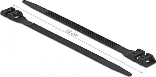 DeLock Cable Ties Plastic 190mm x 9mm in Black Colour (10 pcs) (18887)