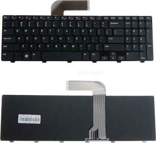 Πληκτρολόγιο Laptop για Inspiron 15R N5110 με Πλαίσιο και Διάταξη Αγγλικά (US) σε Μαύρο χρώμα K168