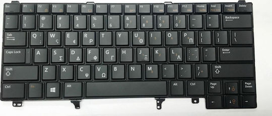 Πληκτρολόγιο Laptop για Latitude E6420 E6440 E5420 χωρίς Πλαίσιο και Διάταξη Ελληνικά (GR) σε Μαύρο χρώμα 40190GR