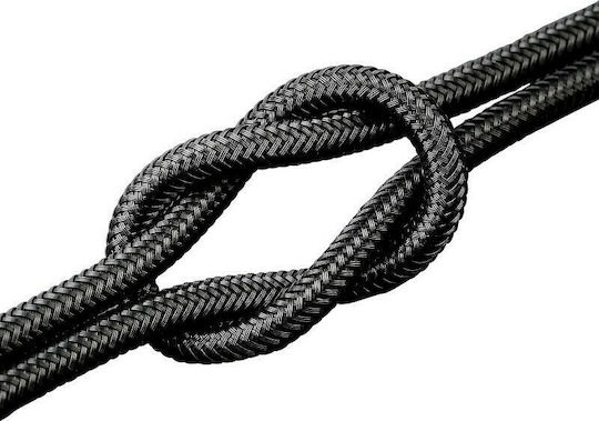 Baseus Three Primary Colors 3-in-1 Braided USB to Lightning / micro USB / Type-C Cable 3.5A Μαύρο 0.3m (CAMLT-ASY01)