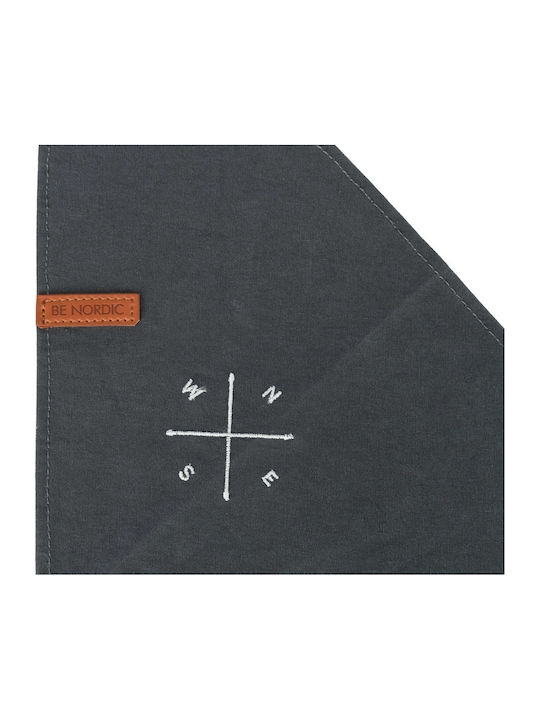 Trixie Be Nordic Dog Bandana Bandana Small Dark Grey with Wind Rose Design in Gray color
