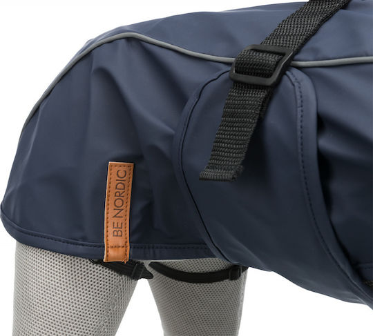 Trixie Husum Blue Waterproof / Windproof Dog Coat with 40cm Back Length