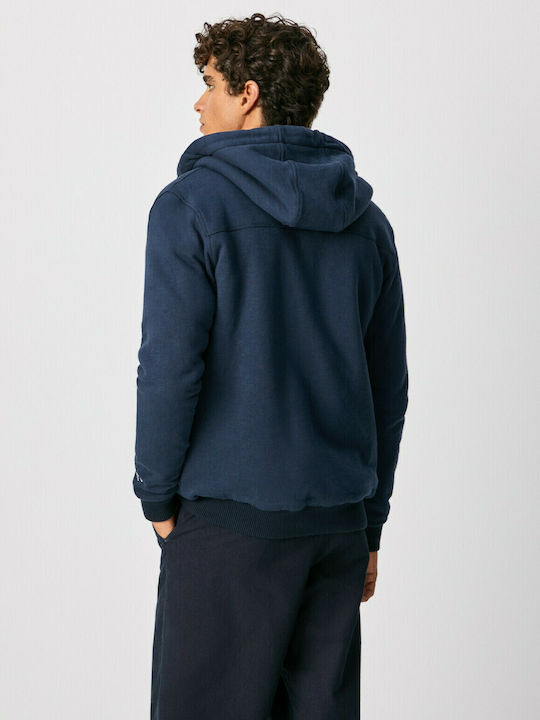 Pepe Jeans Ludwing Men's Sweatshirt Jacket with Hood Navy