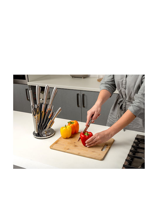 Nava Knife Set with Block from Stainless Steel