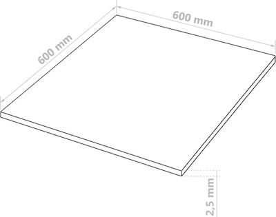 vidaXL Φύλλα MDF Τετράγωνα 60x60cm 2.5mm 20τμχ
