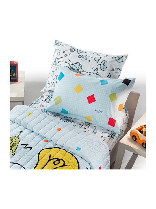 Saint Clair Bright Παιδική Μαξιλαροθήκη 50x70εκ. Γαλάζια