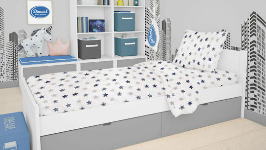 Dimcol Star Baby Cotton Pillowcase Blue 35x45cm