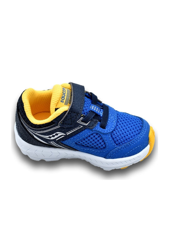 Cohesion Waterproof Kids Sports Shoes Running with Hoop & Loop Closure Blue