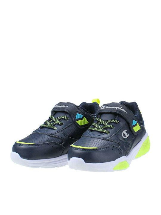 Wave Παιδικά Sneakers με Σκρατς & Φωτάκια Navy Μπλε